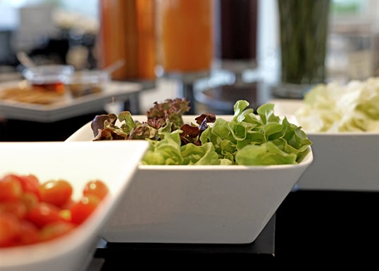 Savor a variety of salads at the salad bar in Central Park Flower Valley, Flamingo Floors