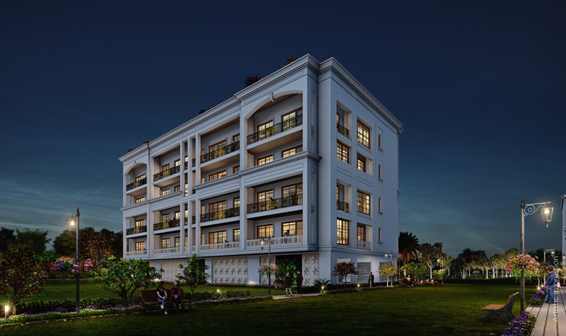 Check out the front view of Flower Valley The Orchard by Central Park in Sohna, Gurgaon
